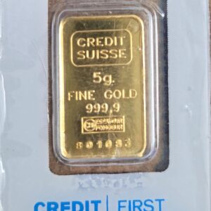 5 Gram Gold Bar Credit Suisse First Boston Ingot