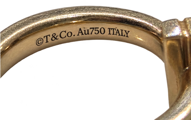 Tiffany T Ring 18k Rose Gold Diamonds - Image 3